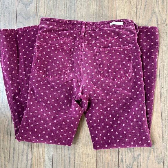 Anthropologie Velvet Purple Flare Pants - Picture 5 of 5